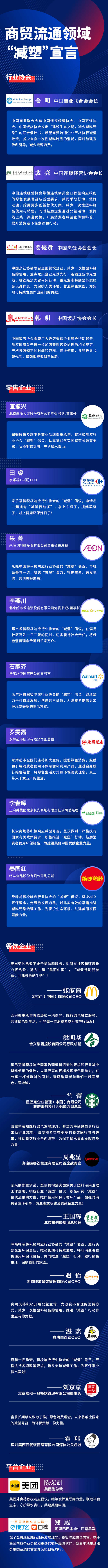 商贸流通领域重磅发声行业企业共发减塑“宣言”